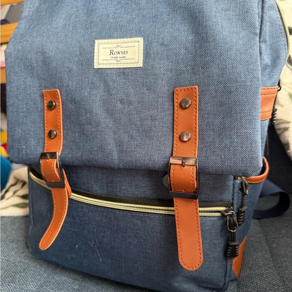 Blue and Brown Women's Baby Bag - Picture 2 of 9